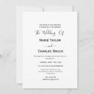 Convite de Casamento de Casal Minimalista