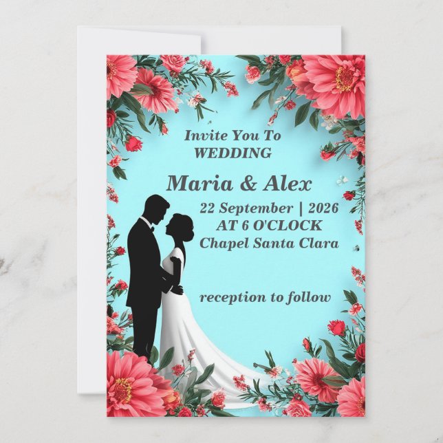 ✨ Convite de Casamento de Casal para Evento Famili (Frente)