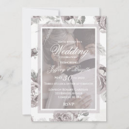 Convite de casamento de casal rosa-rosa Dusty rosa