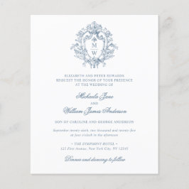 Convite De Casamento De Casamento De Crest Regênci