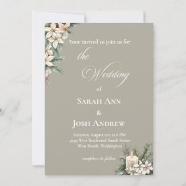 Convite de Casamento de casamento no inverno