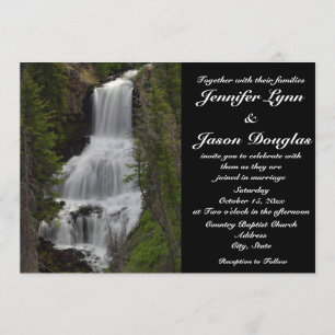 Convite de casamento de Cascata do Parque Nacional