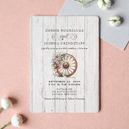 Convite de Casamento de Celeiro Rústico Ocidental