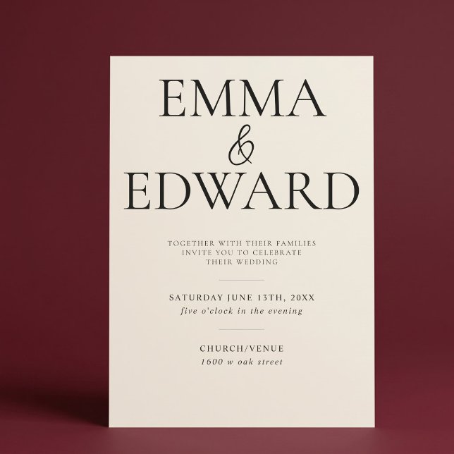 Convite de Casamento de Champanhe Minimalista Eleg (Criador carregado)