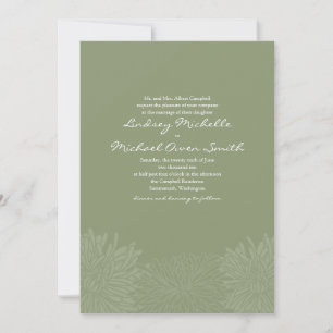Convite De Casamento De Chrysanthemum Blossom