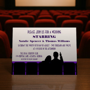 Convite de casamento de Cinema, Roxo
