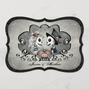 Convite de casamento de Cinzas do coração negro e 