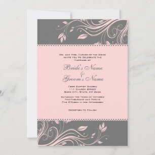 Convite de Casamento de Cinzas e Sujeiras Florais