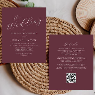 Convite de casamento de Código QR da Borda de Cálc
