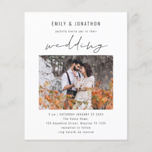 Convite de casamento de Código QR de Foto de Scrip