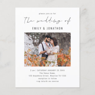 Convite de casamento de Código QR de Foto de Scrip