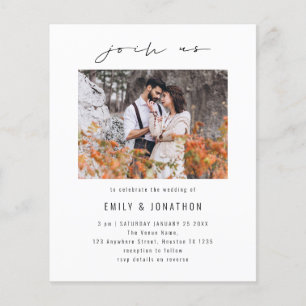 Convite de casamento de Código QR de Foto do Scrip