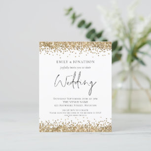 Convite de casamento de Código QR de Glitter Doura
