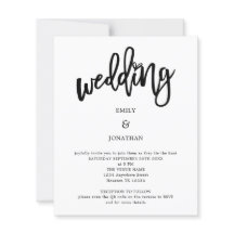 Convite de Casamento de Código QR de Script de Art