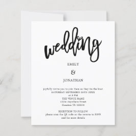 Convite de Casamento de Código QR de Script de Art