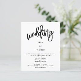 Convite de Casamento de Código QR de Script de Art