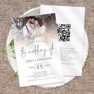 Convite de casamento de Código QR de Sobreposição 