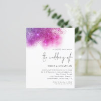 Convite de casamento de Código QR do Sparkle PInk