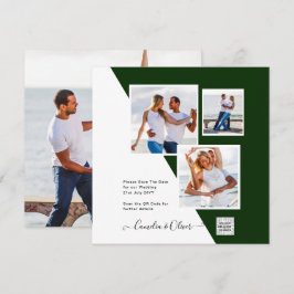 Convite de casamento de CÓDIGO QR FOTO moderno ou 