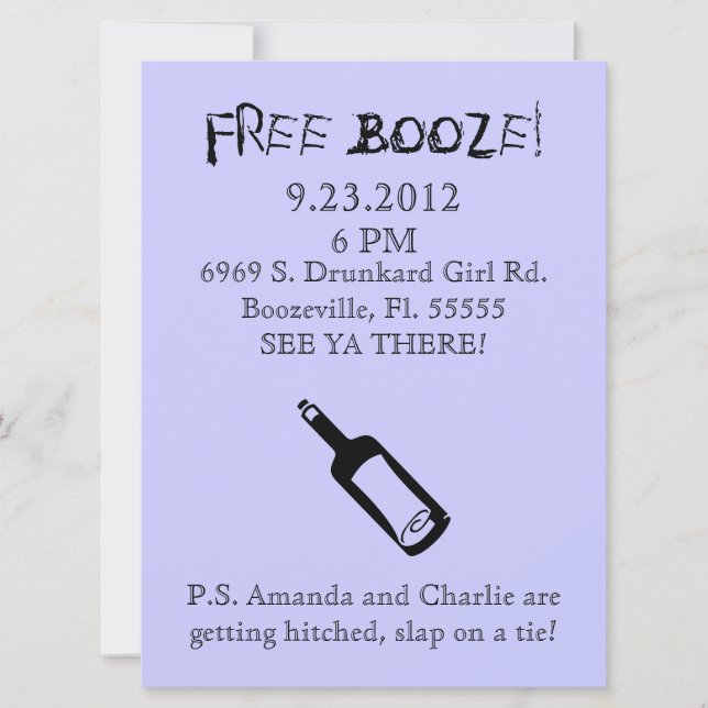 Convite De Casamento De Comédia, Humor (Frente)