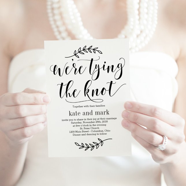 Convite de casamento de COR EDITÁVEL REC de Elegân (Criador carregado)