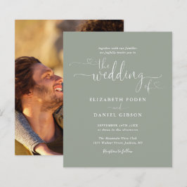 Convite de casamento de Corações Verdes no Sábio d