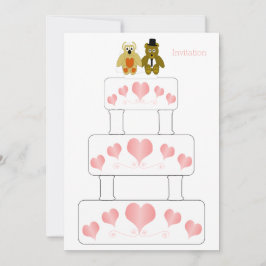 Convite De Casamento De Design De Bolo De Casament