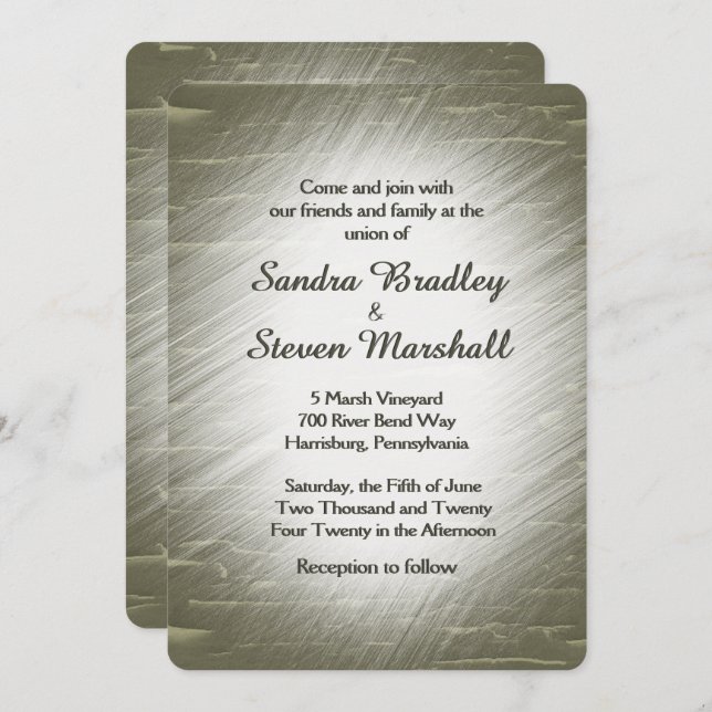 Convite de Casamento de Design de Caça (Frente/Verso)