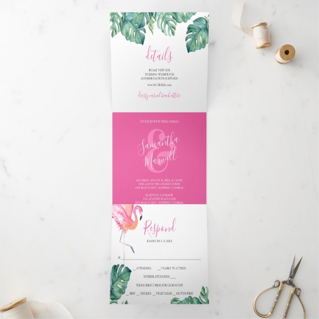 Convite de Casamento de Destino (Dentro)