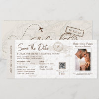 Convite de Casamento de Destino no Fiji Mapa Passa