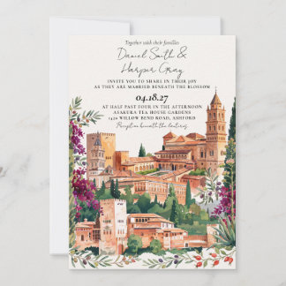 Convite de Casamento de Destino Paisagem Espanha E
