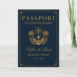 Convite de Casamento de Destino Passaporte Tropica