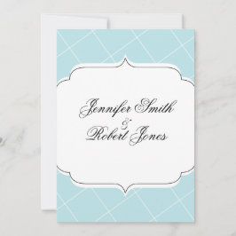 Convite De Casamento De Diamante Azul Aqua