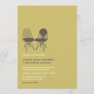 Convite de casamento De Eames De Cabeça Perfeito