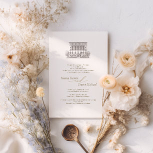 Convite de Casamento de Esquema de Local Personali