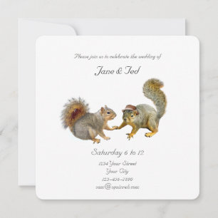 Convite de Casamento de Esquilos