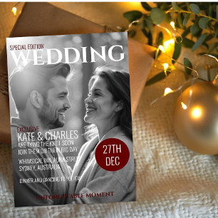 Convite de casamento de Estilo de Revista Personal