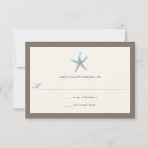 Convite de Casamento de Estrela do Mar - AZUL