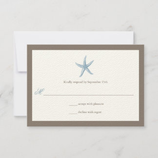 Convite de Casamento de Estrela do Mar - AZUL
