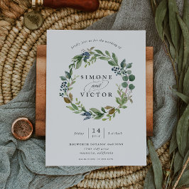 Convite De Casamento De Eucalyptus Grove Wreath