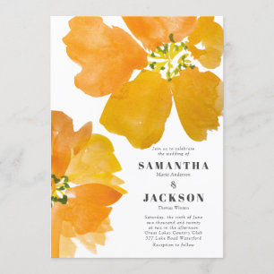 Convite De Casamento De Flor De Aquarela Estontean