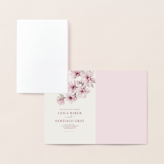 Convite De Casamento De Flor De Cerejeira Na Prima (Exibição)
