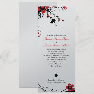 Convite de casamento de Flor de Papel Metálico