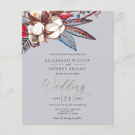 Convite De Casamento De Florais De inverno Russo D