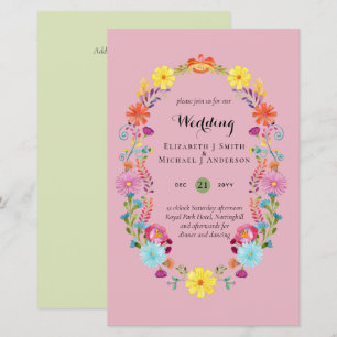 CONVITE DE CASAMENTO de Flores de Arte Folclórica