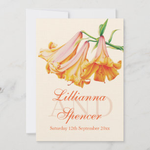 convite de casamento de flores de casamento da art
