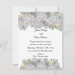 Convite de Casamento de Flores de Jardim Rústico S