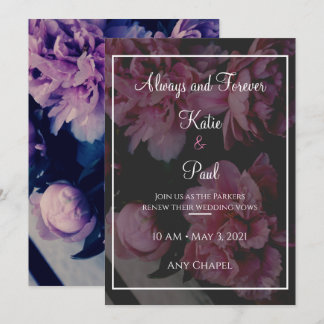 Convite de casamento de flores de rosa elegante