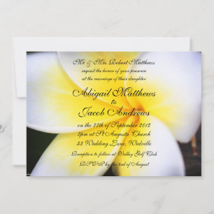Convite De Casamento De Flores De Verão Frangipan