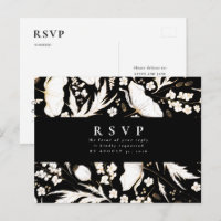 Convite de casamento de flores silvestres desenhad